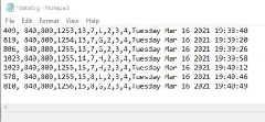 Weld Data Log File